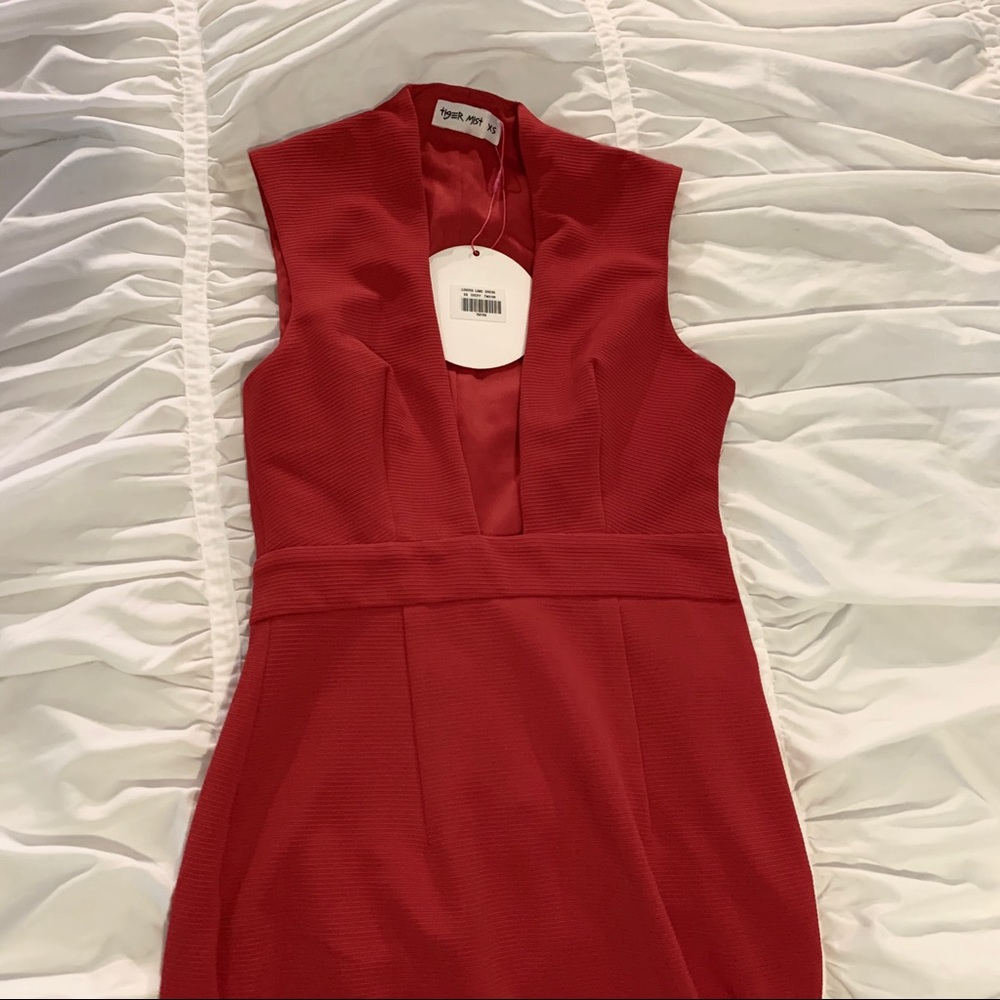 TIGERMIST - Red Deep Plunge Dress - Picture 2 of 4